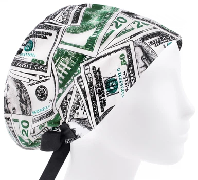 Медицинская шапочка женская HeadwearUniverse универсальная принт Деньги доллары