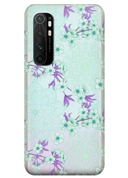 Прозрачный силиконовый чехол iSwag для Xiaomi Mi Note 10 Lite с рисунком Цветочная мандала (KS3537)