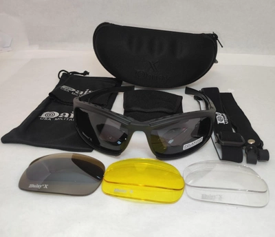 Тактические очки Daisy X7 со сменными линзами / Поляризованные / 4 линзы