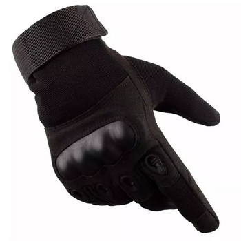 Тактичні повнопалі рукавички Eagle ST-1 L чорні з посиленим протектором
