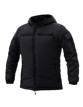 Куртка зимняя тактическая на молнии с капюшоном XXL polk black