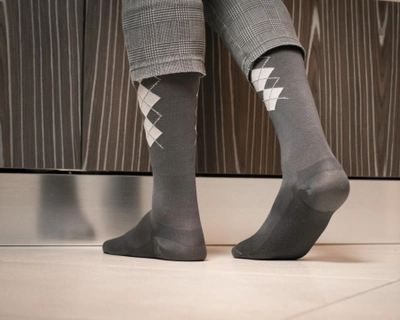 Хлопковые компрессионные носки c массажной стопой Relaxsan 18-22 мм рт.ст. размер 2 Серые 820B
