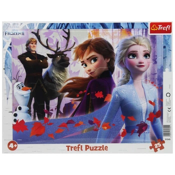 Пазлы рамочные Приключения Холодное сердце 2 25 элементов Trefl (31345) (193012)