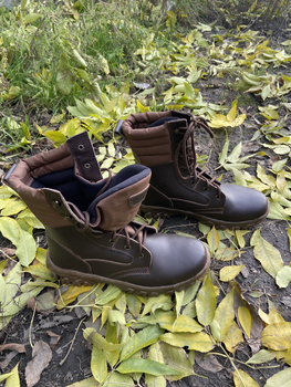 Берцы зимние облегченные, обувь для военных KROK BЗ1, 44 размер, коричневые, 01.44