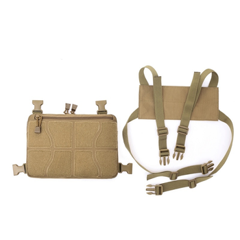 Тактическая Сумка Органайзер Подвисная MOLLE Подсумок ClefersTac M12 - Многофункциональная нагрудная сумка, Койот (5002295)