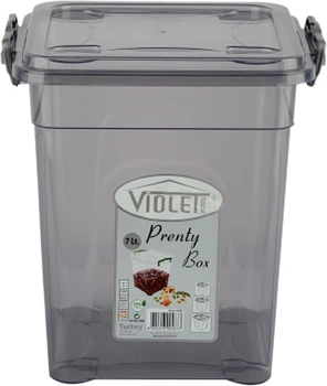 Контейнер пластиковий Violet House 0487 Prenty Box Black 7л (0487 PRENTY BOX black прям. 7 л)