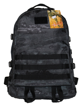 Походный тактический рюкзак с органайзером и поясным ремнем на 40 л Кордура 1200 ден чёрный Атакс