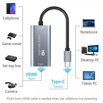 Внешняя карта видеозахвата Erston HDMI - Type C 3.1