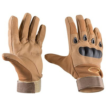 Тактические перчатки с закрытыми пальцами и усиленным протектором размер XL хаки GLG2205
