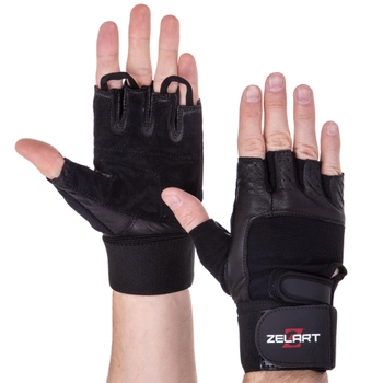 Рукавички тактичні шкіряні без пальців, військові рукавички, рукавички багатоцільові розмір S Чорні SB-161085
