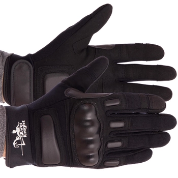 Тактические перчатки с закрытыми пальцами SILVER KNIGHT Размер XL черный BC-7052