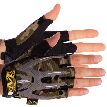 Перчатки тактические с открытыми пальцами MECHANIX WEAR камуфляж Размер XL BC-4673