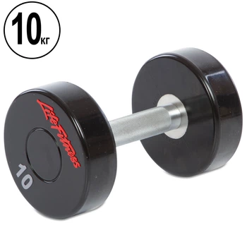 Гантель 10 кг цільна професійна LIFE FITNESS-80081-10