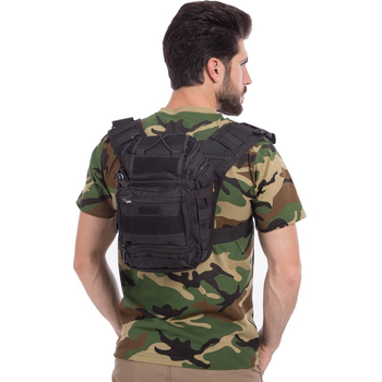 Рюкзак-сумка тактический 20 л SILVER KNIGHT black TY-803