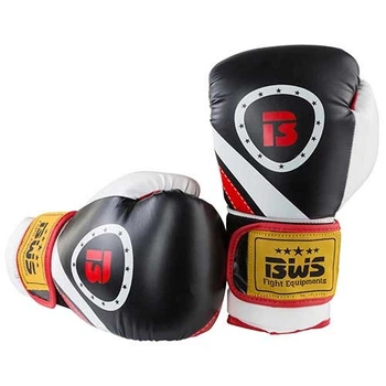 Боксерские перчатки 8oz черный/белый BWS-3077-8