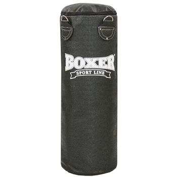 Мішок боксерський Циліндр Кірза h-100см BOXER Класик Pro (наповнювач- ганчір х-б, d-33см, вага-26кг, чорний)