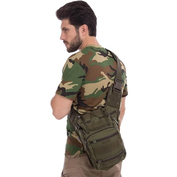Рюкзак-сумка тактичний штурмової SILVER KNIGHT V-20л olive camouflage TY-803
