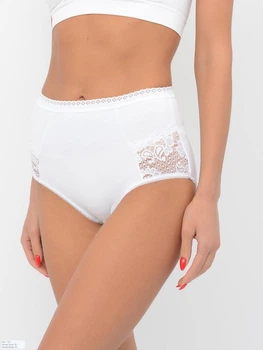Женские высокие трусики Jadea 524 Bianco 54(4XL) Белый