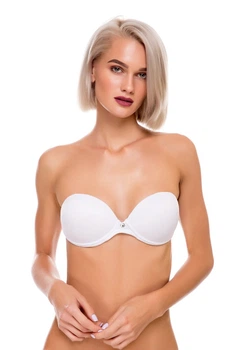 Бюстгальтер балконет оголена спина Sielei 1570 Bianco 65B Білий