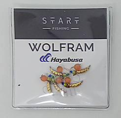 Мормишка вольфр. Start Fishing Личинка кр.№ 18 Gold CAT eye 0,2 г 011-015-1