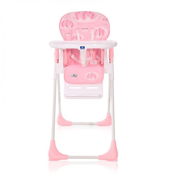 Стілець для годування Lorell Kids Cryspi-1 від 6 місяців до 3 років ПВХ регулювання сидіння та лотка Рожевий (10100442111-LR)