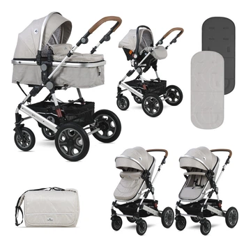 Детская коляска-трансформер Lorell Kids Lora set-1 3 в 1 ножной тормоз 68х88х32 см Серый (10021282115-LR)