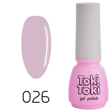 Гель-лак Toki Toki 026, 5 мл, молочно-сиреневый