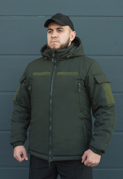 Куртка зимняя тактическая на молнии с капюшоном XL polk khaki