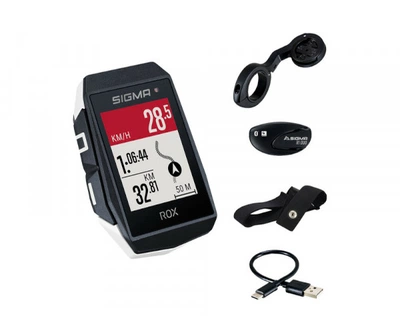 Велокомп'ютер Sigma Sport ROX 11.1 GPS EVO White HR Set (SD01033)