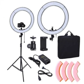 Студійна 360 ° світлодіодна LED лампа зі штативом і дзеркалом XPRO LIVE LIGHT A3649 (234071197_975230_rl18)
