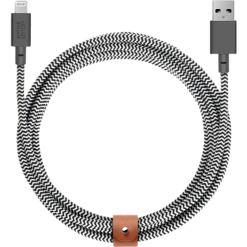 Кабель синхронизации Native Union Belt XL Cable Lightning 3m, Zebra (BELT-L-ZEB-3-NP)