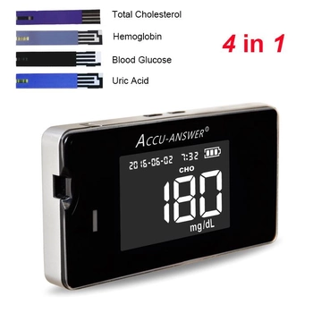 Домашний глюкометр для измерения уровня в крови: холестерина, гемоглобина, мочевой кислоты 4 в 1 XPRO LBM-01