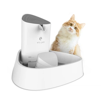 Поилка - фонтан для кошек и собак ELS PET B301 1.8L с фильтром и контроллером подсветки (Белый)