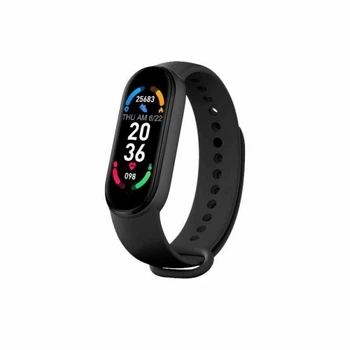Смарт часы Smart Band M6 шагомер, измерение давления и пульса черные (M6)
