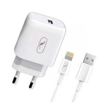 Зарядное устройство SkyDolphin SC22EL (1USB, 2.1A) White (MZP-000158) + кабель Lightning