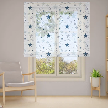 Римские шторы с цепочным карнизом DECOLIV Фотопечать 2-6 Тюль 40*170 см