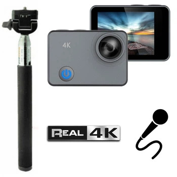 Відеокамера XPROUNIQ REAL4K GYRO Black з REAL4K зйомкою і гіроскопом + Монопод в комплекті!