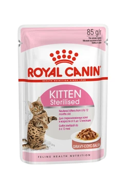 Влажный корм Royal Canin KITTEN STERILISED IN GRAVY (Соус) для стерилизованных котят 85 г (9003579007136)