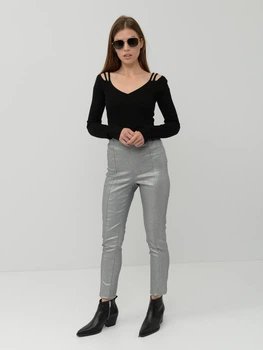 Брюки H&M 38 серебристый 2233520