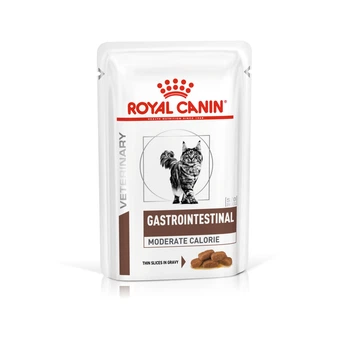 Вологий корм Royal Canin GASTROINTESTINAL MODERATE CALORIE CAT(Кусочки в соусе) для дорослих кішок, рекомендований при панкреатиті та гострих розладах травлення 85 г (9003579013601)