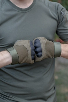 Тактичні рукавиці Bezet SMART Touch закриті повнопалі XL Зелені