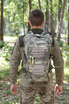 Тактичний рюкзак Soldier Outdoor 45 літрів Триколірний камуфляж