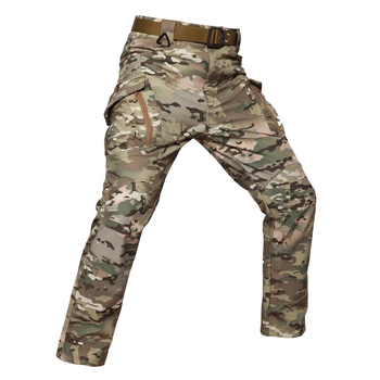 Військові тактичні демісезонні штани soft-shell DELTA-TEC мультикам розмір S
