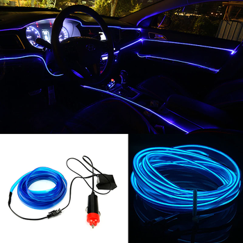 Подсветка для салона автомобиля CAR Cold Light Line EL-1302-5 м Холодный Голубой