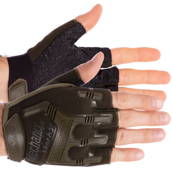 Тактичні рукавички з відкритими пальцями MECHANIX BC-4926 розмір L оливкові