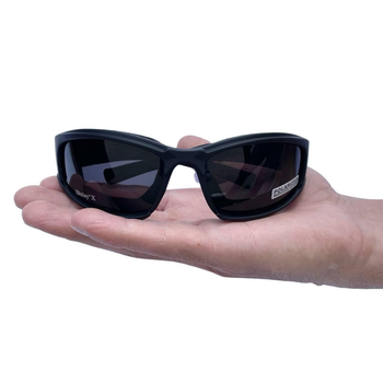 Захисні військові тактичні окуляри з поляризацією Daisy X7 Black та 4 комплекта лінз (О-01)
