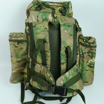 Тактичний рюкзак чоловічий штурмовий військовий 80 літрів водовідштовхувальний Cordura 1000d Мультикам