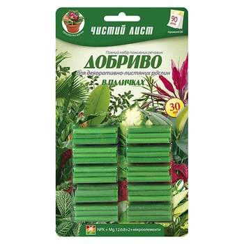 Удобрение в палочках для декоративно-лиственных / 30 шт