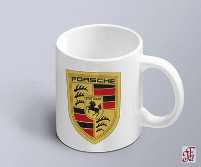 Чашка з принтом авто логотип Porsche (02010102013)