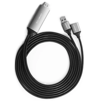 Конвертер адаптер UGREEN CM151 USB to HDMI Digital AV Adapter 1.5m Gray (50291)